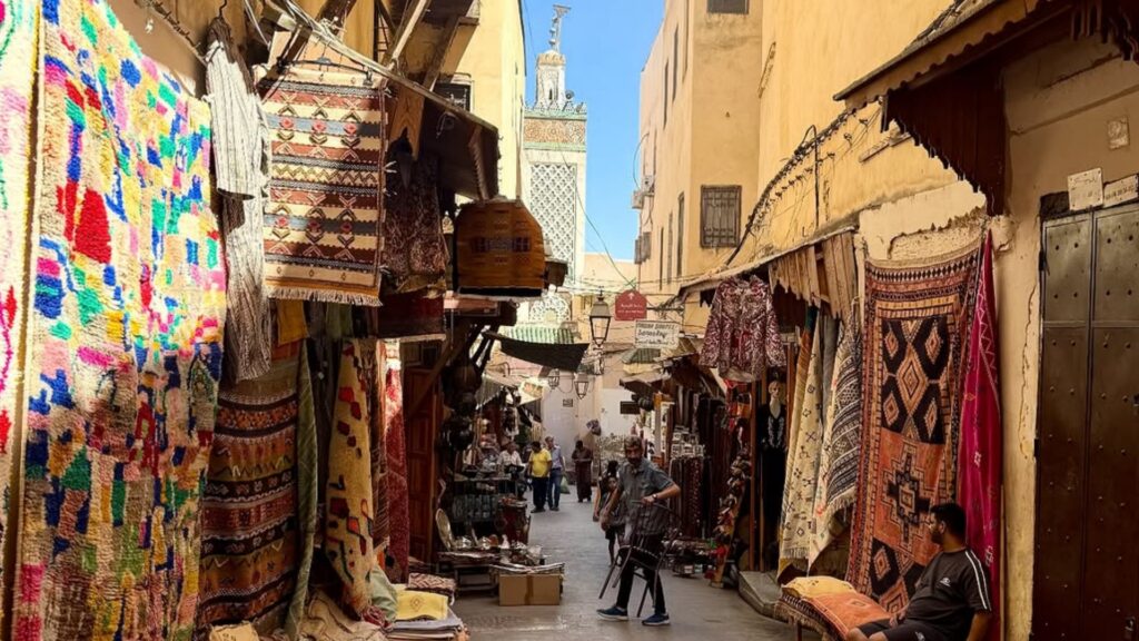 Fez en un tour desde Tánger por Marruecos, explorando su medina histórica y zocos tradicionales en un recorrido cultural